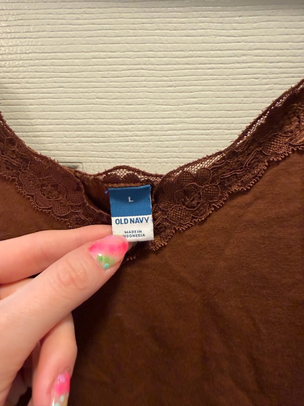 Old Navy Brown Lace-Trim Camisole - Picture 3 of 3